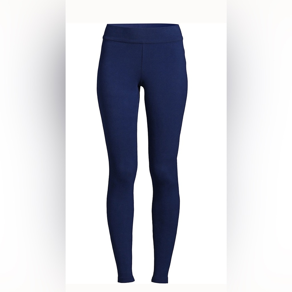 Land’s End Women’s Starfish Mid Rise Leggings in Deep Sea Blue| Size: 14/16